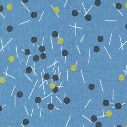 Bluish Deep Sea Pins Buttons Fabric