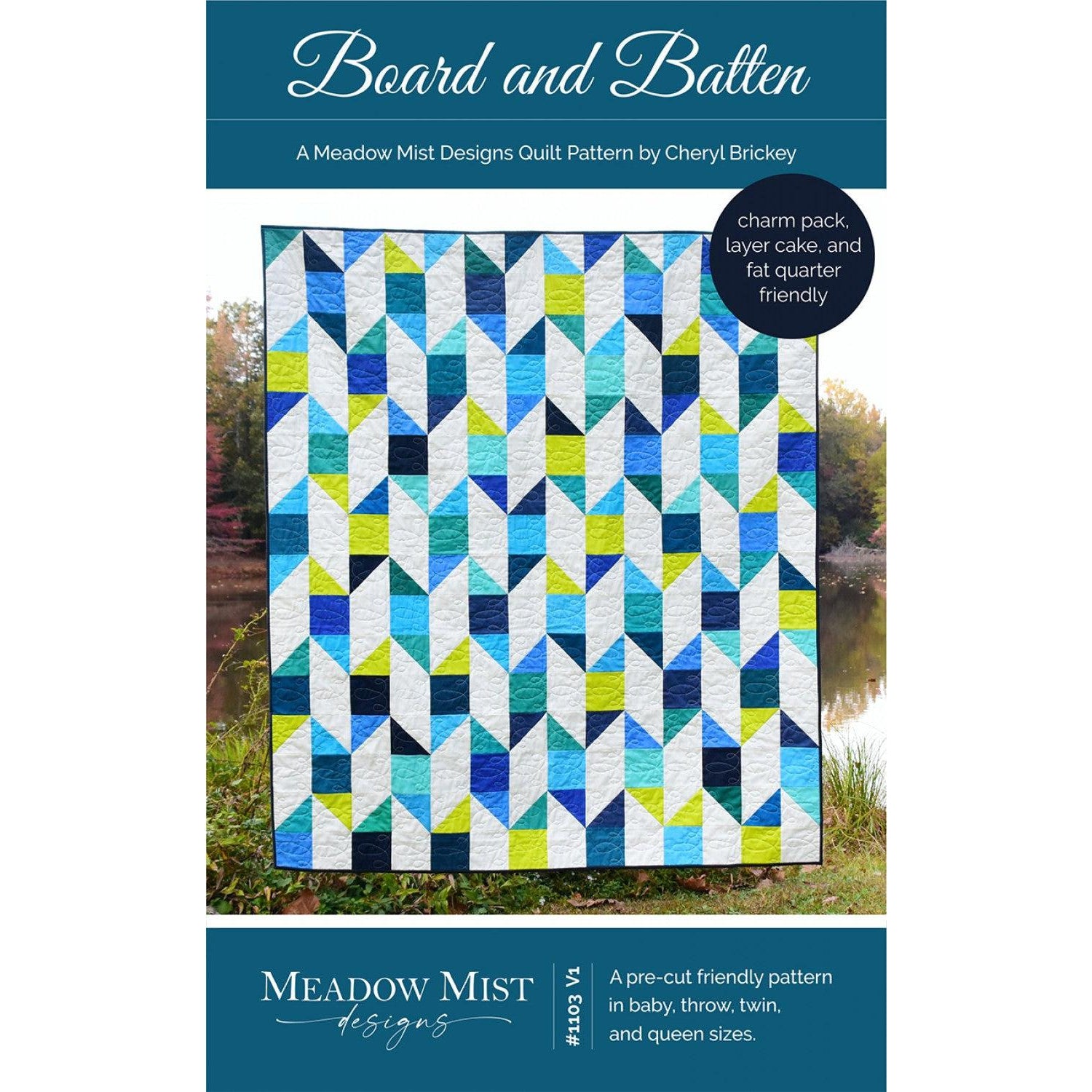 Board and Batten Quilt Pattern-Meadow Mist Designs-My Favorite Quilt Store