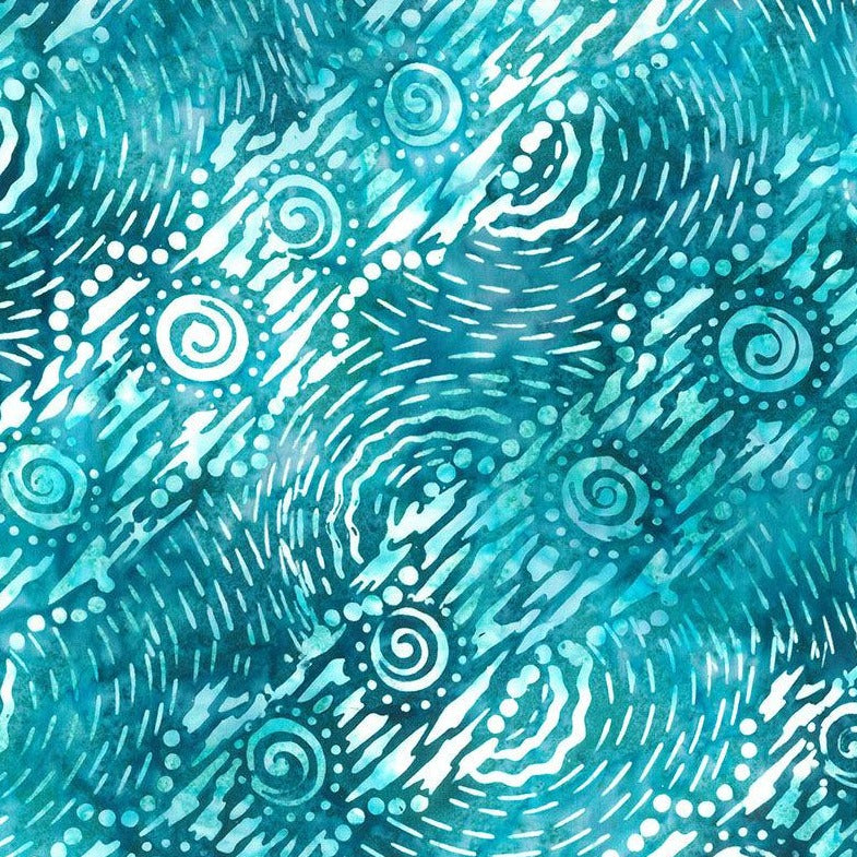 Boardwalk Dreams Tropical Splash Movement Batik Fabric