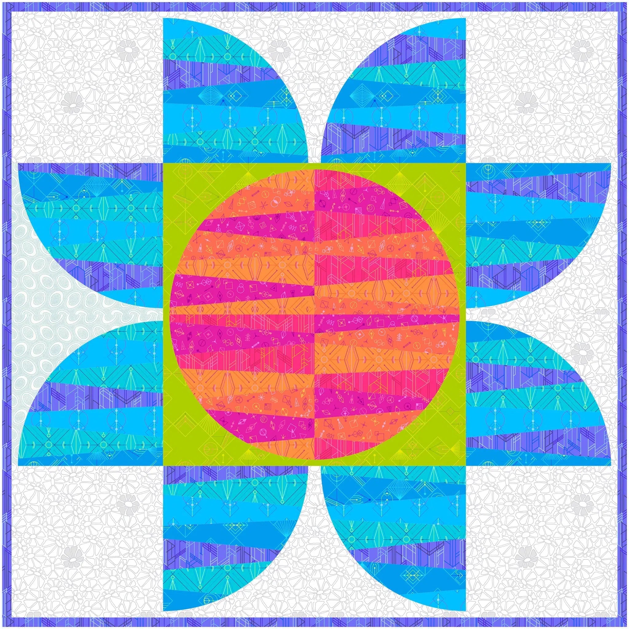 Bodacious Blossoms Quilt Pattern-Colourwerx-My Favorite Quilt Store