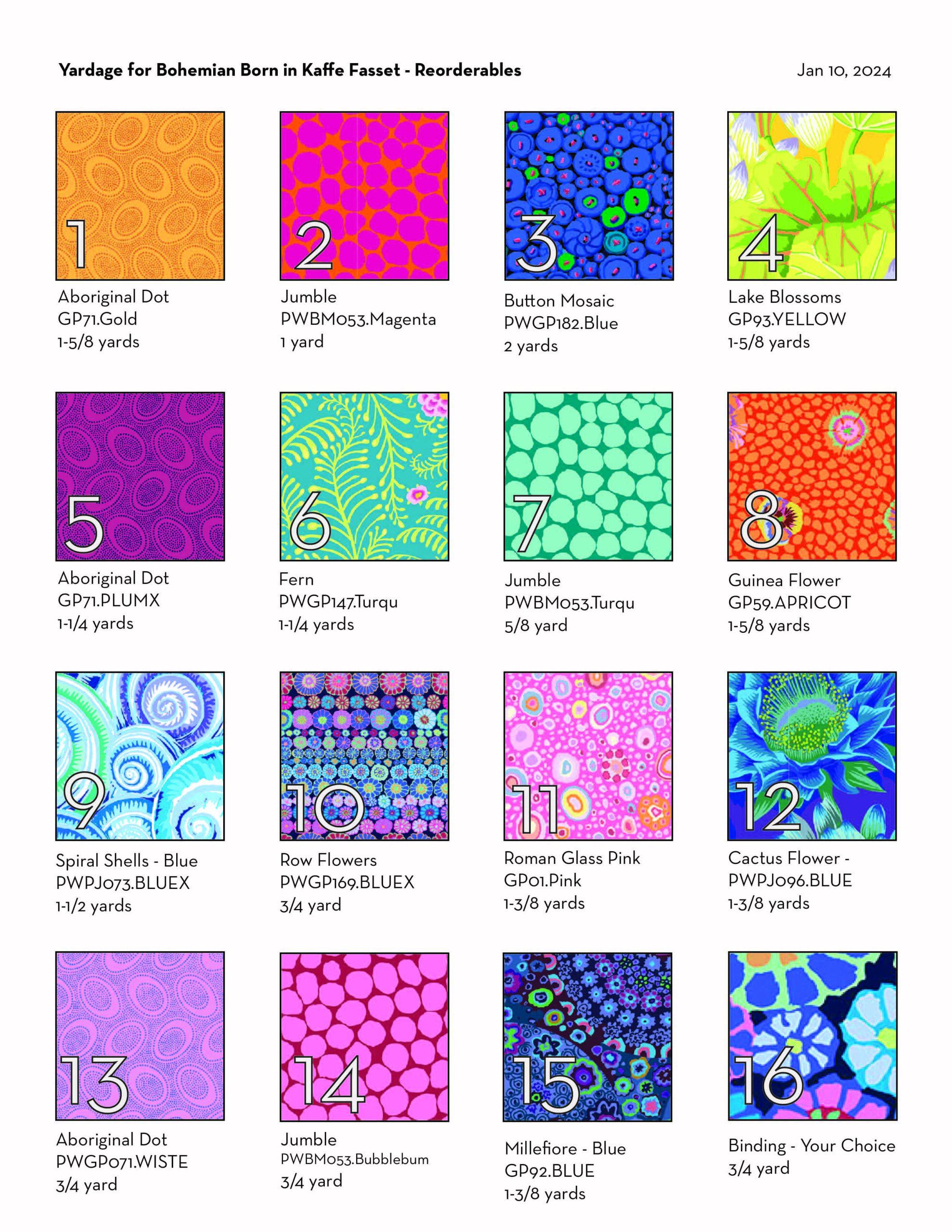 Bohemian Born Kaffe Fassett Collective Quilt-Free Spirit Fabrics-My Favorite Quilt Store