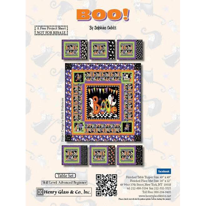 Boo! Table Set Pattern - Free Digital Download-Henry Glass Fabrics-My Favorite Quilt Store