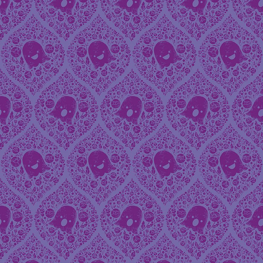 Bootiful Orchid Ghosted Fabric-Dear Stella Fabrics-My Favorite Quilt Store