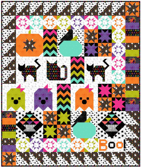 Bootiful Spooky Sampler BOM Quilt Kit-Dear Stella Fabrics-My Favorite Quilt Store