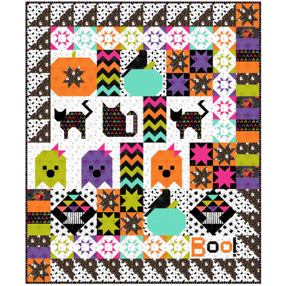 Bootiful Spooky Sampler BOM Quilt Kit-Dear Stella Fabrics-My Favorite Quilt Store