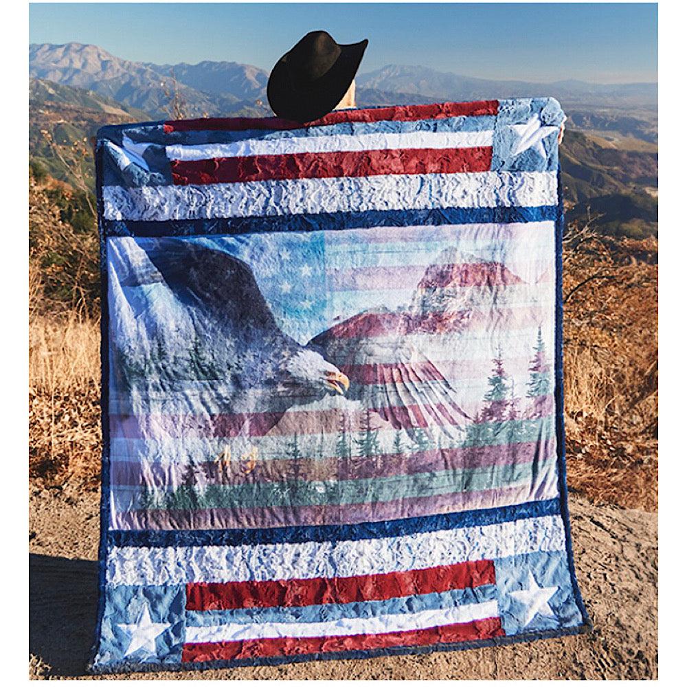 Borderline Home of The Brave Cuddle® Quilt Kit-Shannon Fabrics-My Favorite Quilt Store