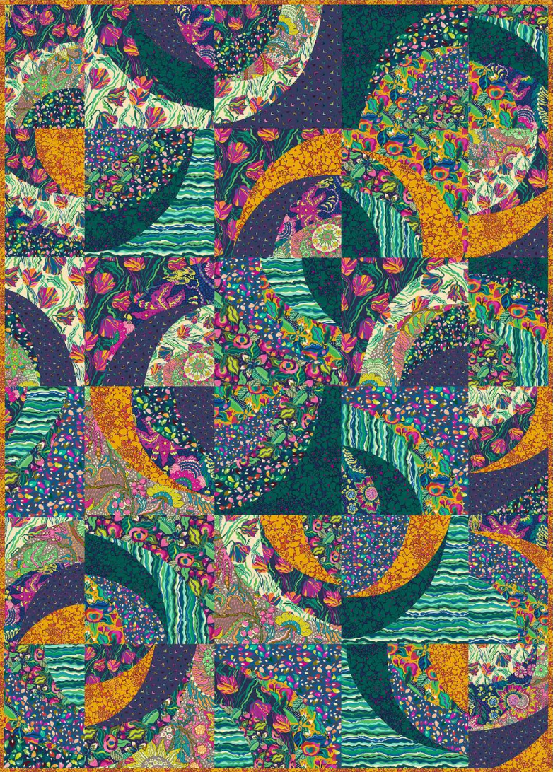 Botanica Blue Onion Quilt Kit-Windham Fabrics-My Favorite Quilt Store