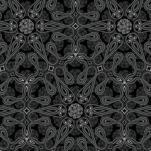 Botanica Charcoal Medallion Fabric