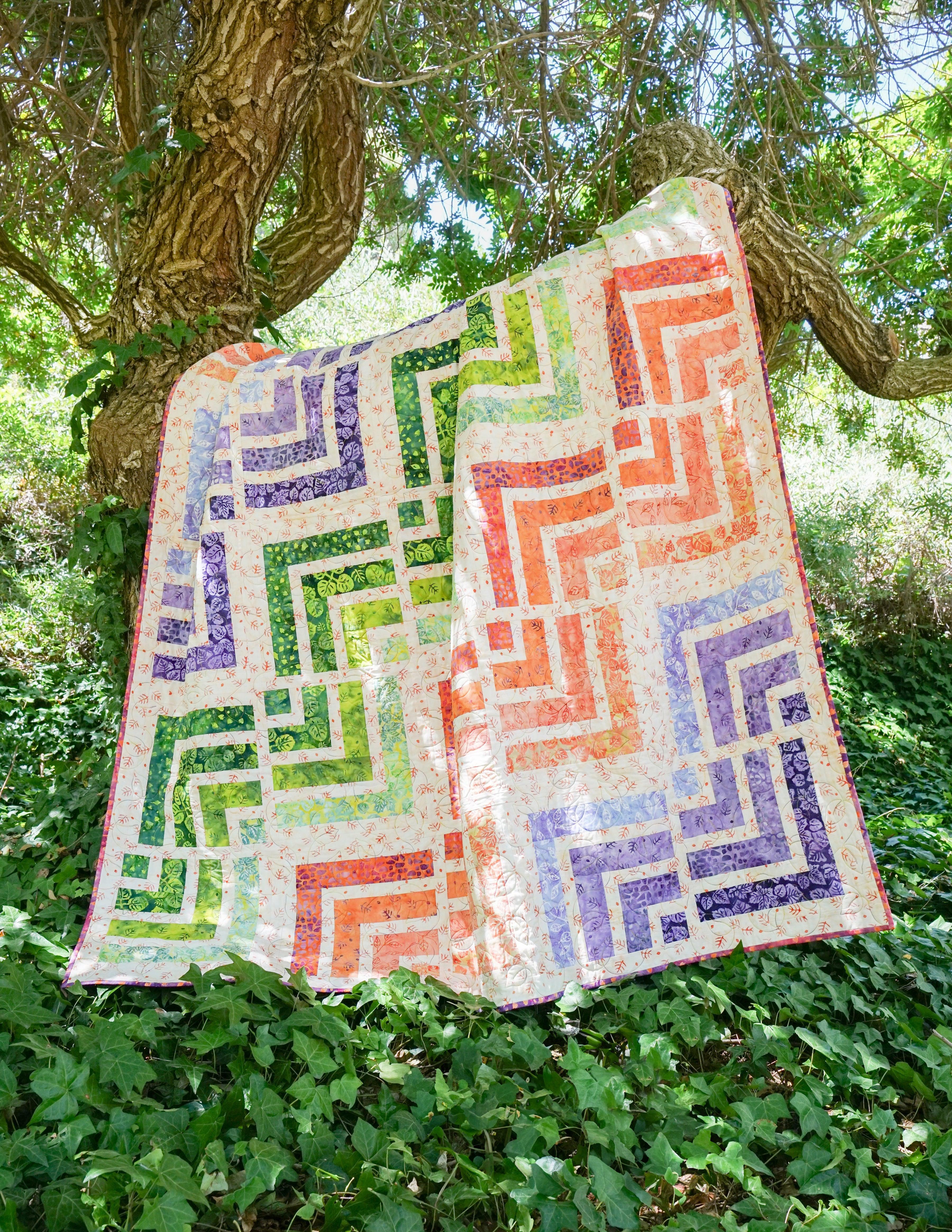 Breezy Log Roll Batik Quilt Kit-Island Batik-My Favorite Quilt Store