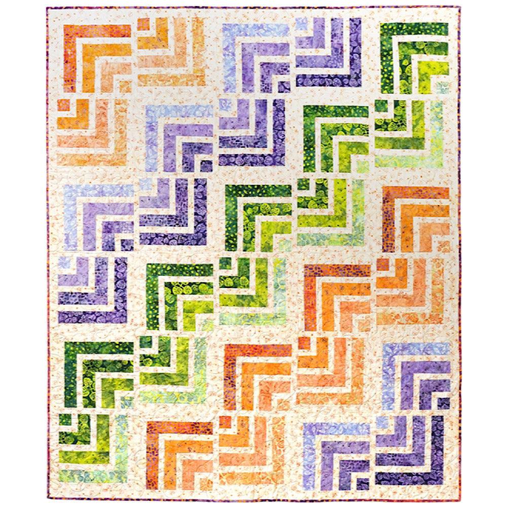 Breezy Log Roll Batik Quilt Kit-Island Batik-My Favorite Quilt Store