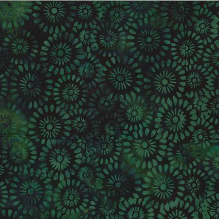 Brilliant Gems Basil Geometric Floral Bali Batik Fabric-Hoffman Fabrics-My Favorite Quilt Store