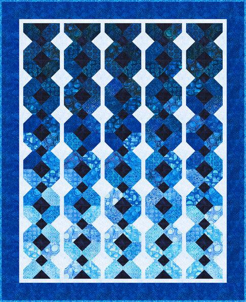 Bubble Blues Dutch Braid Quilt Pattern - Free Pattern Download-Robert Kaufman-My Favorite Quilt Store