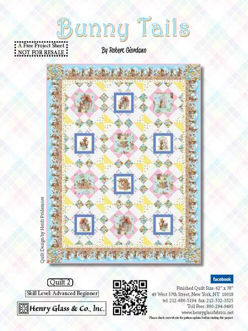 Bunny Tails Patchwork Quilt Pattern - Free Digital Download-Henry Glass Fabrics-My Favorite Quilt Store