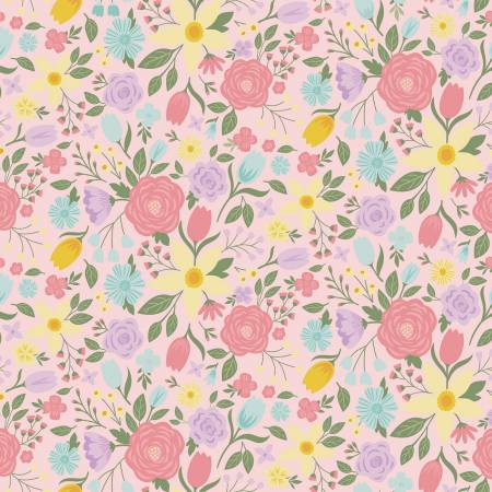 Bunny Trail Pink Main Fabric-Riley Blake Fabrics-My Favorite Quilt Store