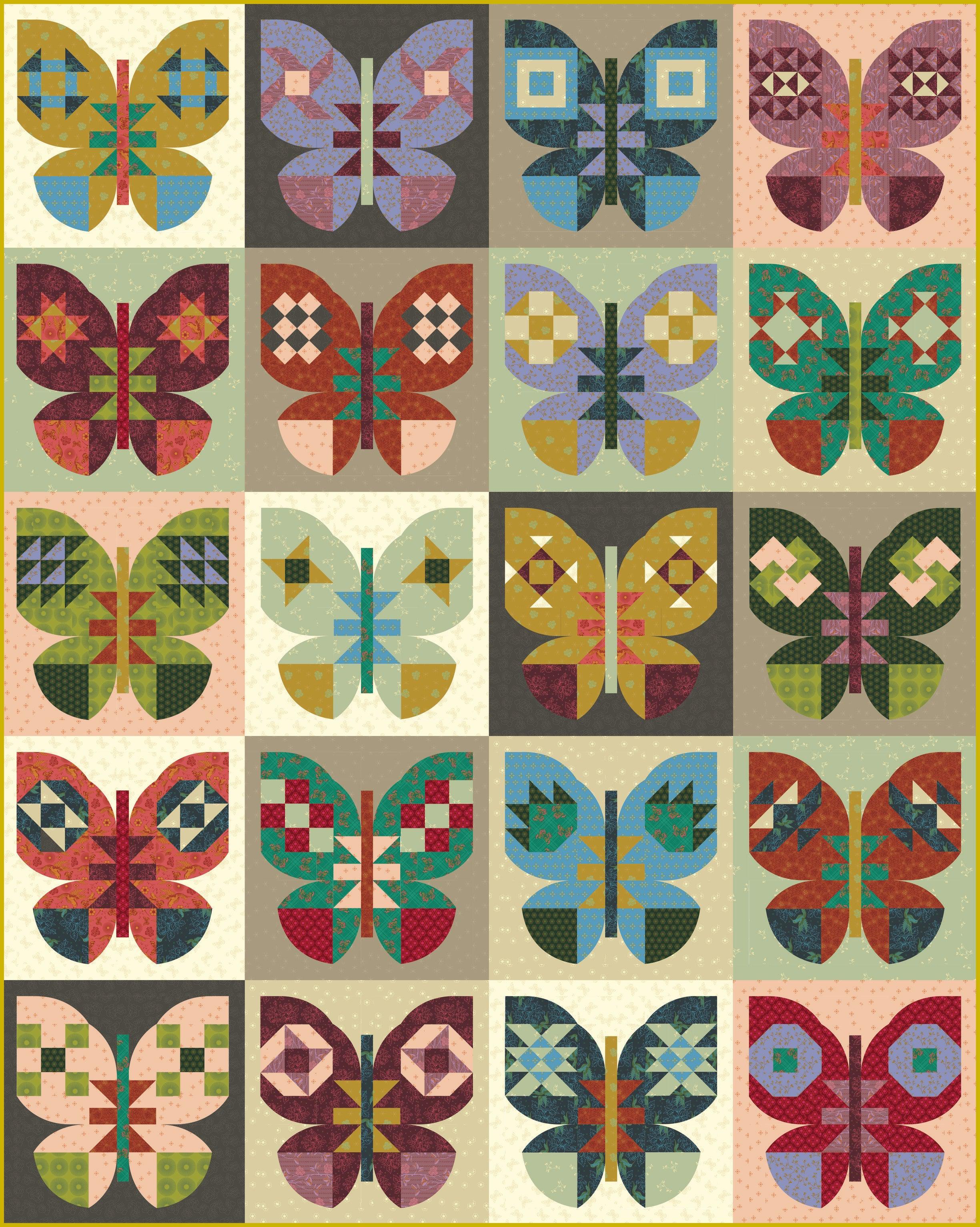 Butterfly Fields Quilt Along Kit-Free Spirit Fabrics-My Favorite Quilt Store