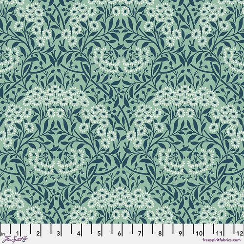 Buttermere Michaelmas Daisy Mint Fabric-Free Spirit Fabrics-My Favorite Quilt Store