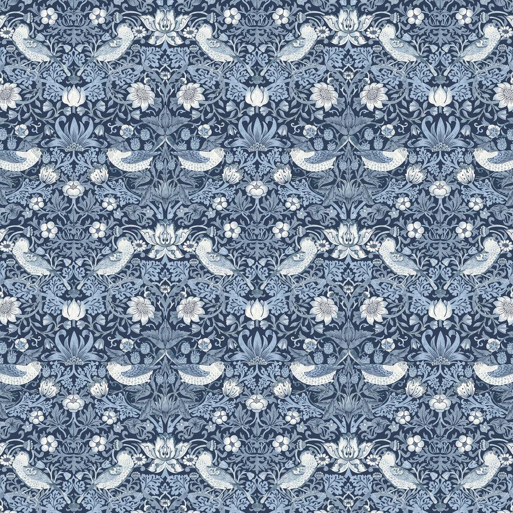 Buttermere Mini Strawberry Thief Indigo Fabric-Free Spirit Fabrics-My Favorite Quilt Store