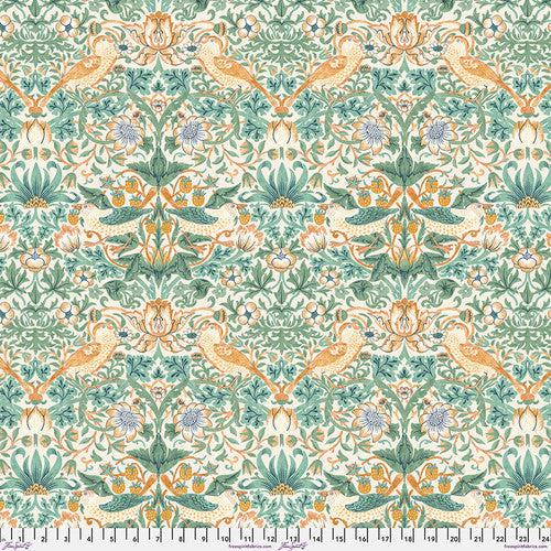 Buttermere Strawberry Thief Mint Fabric-Free Spirit Fabrics-My Favorite Quilt Store