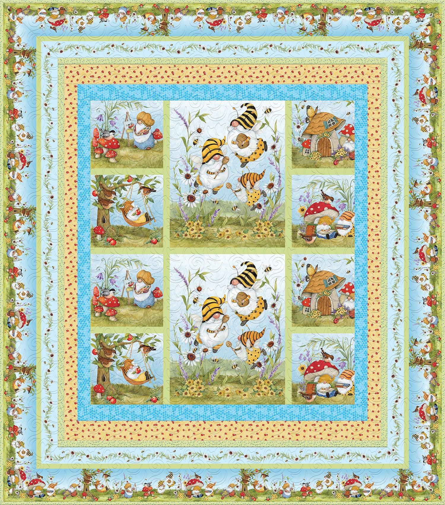 Buzzin' With My Gnome-iezz Quilt Kit-Wilmington Prints-My Favorite Quilt Store