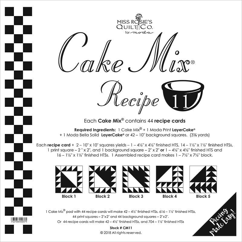 Cake Mix Recipe 11 44ct-Logan Graphics Po's-My Favorite Quilt Store