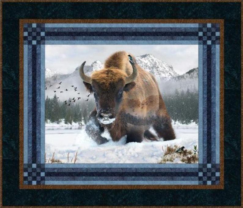 Call of the Wild Bison Quilt Kit-Hoffman Fabrics-My Favorite Quilt Store