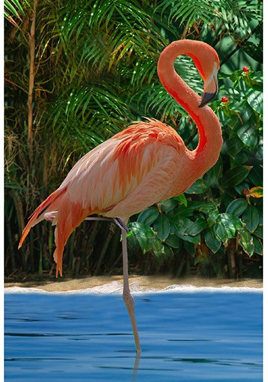 Call of the Wild Citrus Flamingo Digital Print 29" Panel-Hoffman Fabrics-My Favorite Quilt Store