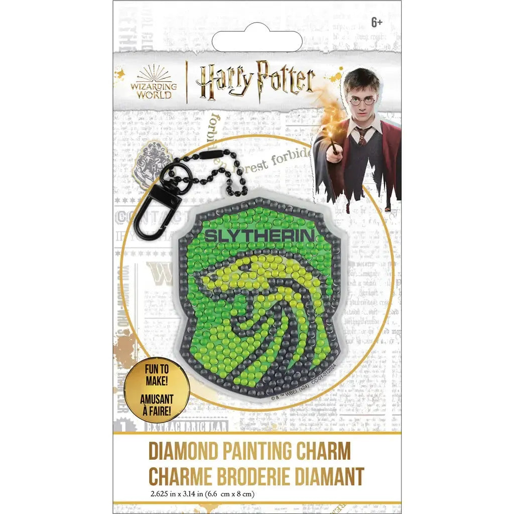 Camelot Dots Harry Potter Slytherin Crest Diamond Painting Key Chain Kit