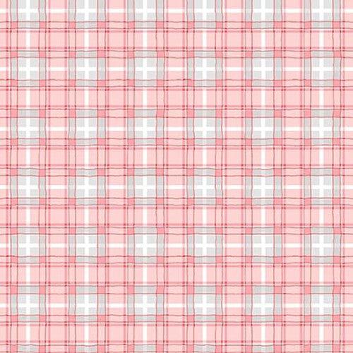 Candy Cane Lane Pink Plaid Fabric-Studio e Fabrics-My Favorite Quilt Store