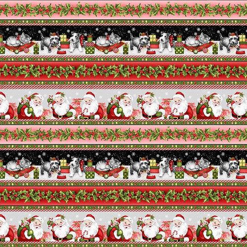 Candy Cane Lane Red Christmas Stripe Fabric-Studio e Fabrics-My Favorite Quilt Store