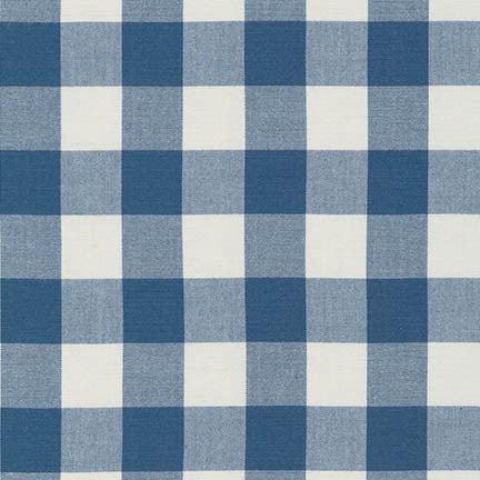 Carolina Gingham 1 inch Denim Check Fabric-Robert Kaufman-My Favorite Quilt Store