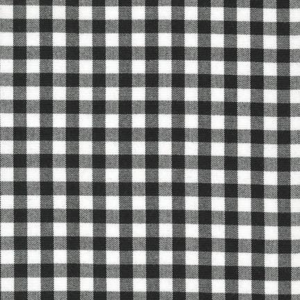 Carolina Gingham 1/4 inch Black Check Fabric-Robert Kaufman-My Favorite Quilt Store