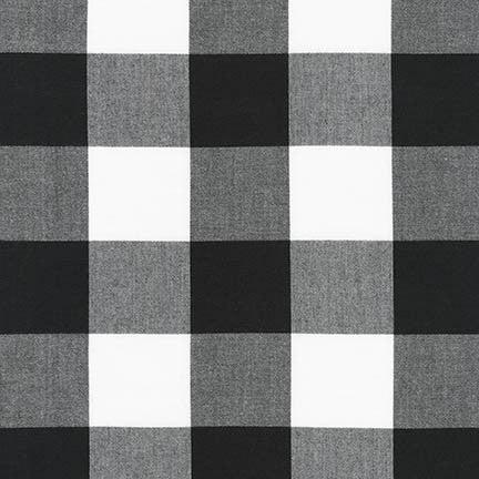 Carolina Gingham 2 inch Black Check Fabric