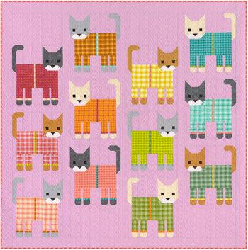 Cats in Pajamas Quilt Kit-Robert Kaufman-My Favorite Quilt Store