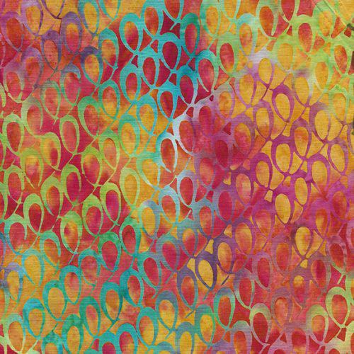 Celebrate Gold Acorn Ribbon Batik Fabric