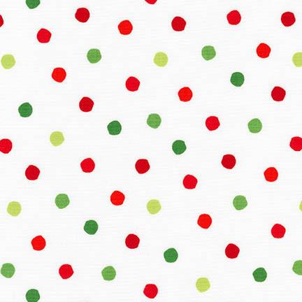 Celebrate Seuss! Red and Green Dot Fabric-Robert Kaufman-My Favorite Quilt Store