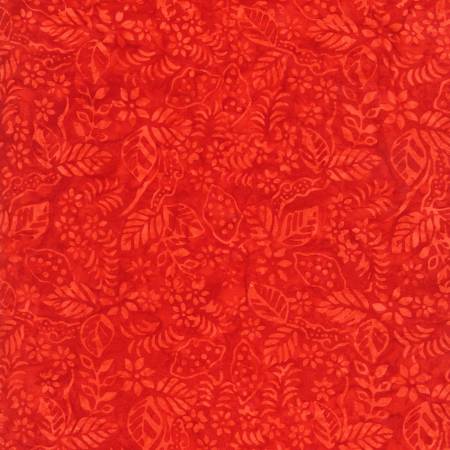 Celebrity Tomato Playful Garden Tonga Batik Fabric