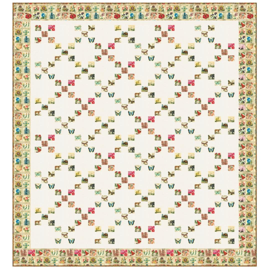 Chain of Stamps - Free Pattern Download-Moda Fabrics-My Favorite Quilt Store