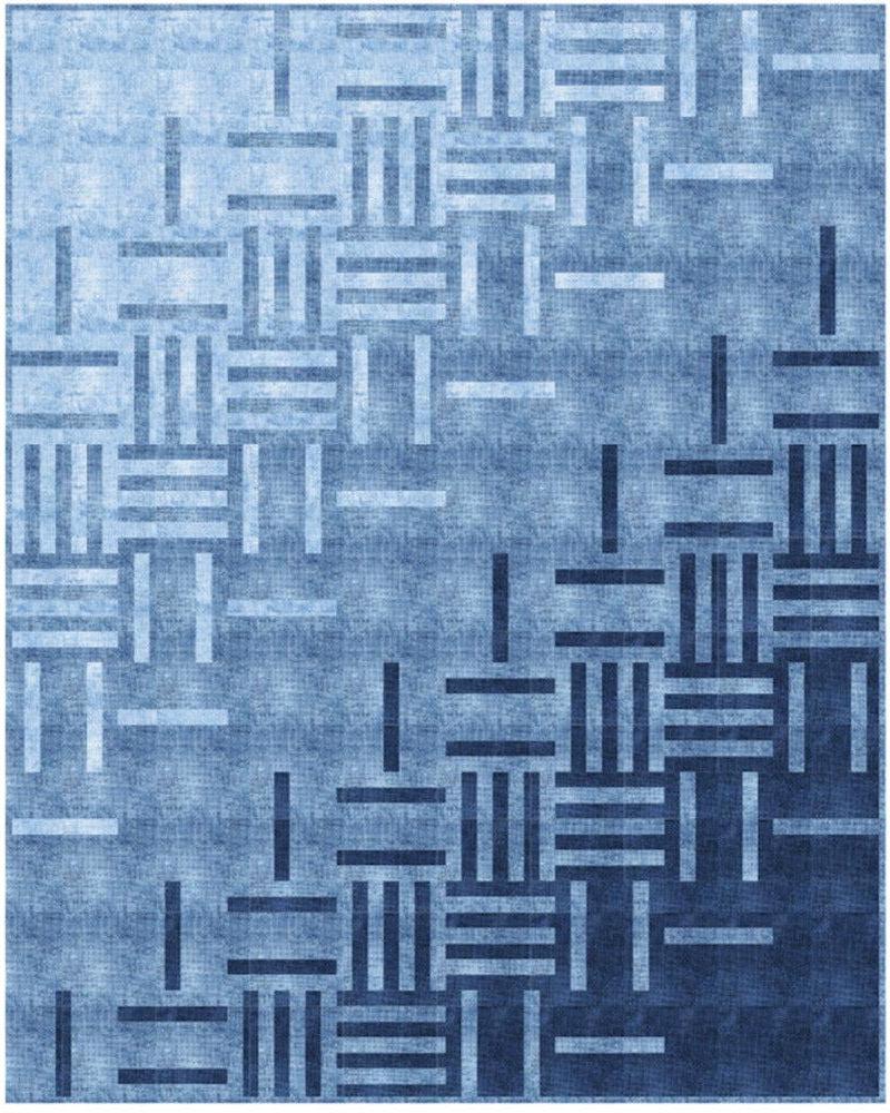 Chalk and Charcoal Lake Views Intertwine Quilt Kit-Robert Kaufman-My Favorite Quilt Store