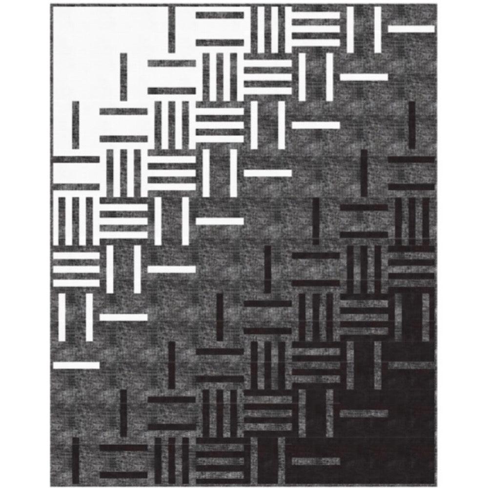 Chalk and Charcoal Monochromatic Intertwine Quilt Kit