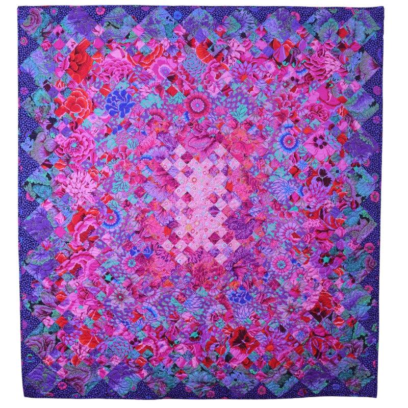 Charming Blooms Kaffe Bekah Throw Quilt Kit-Free Spirit Fabrics-My Favorite Quilt Store