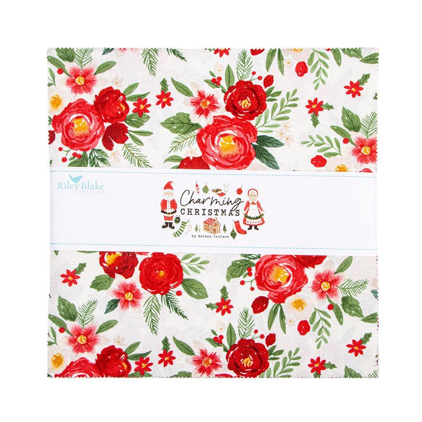 Charming Christmas 10″ Layer Cake 42pc-Riley Blake Fabrics-My Favorite Quilt Store