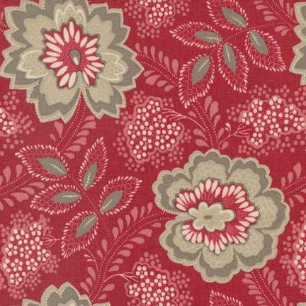 Chateau De Chantilly Rouge Orleans Florals Fabric