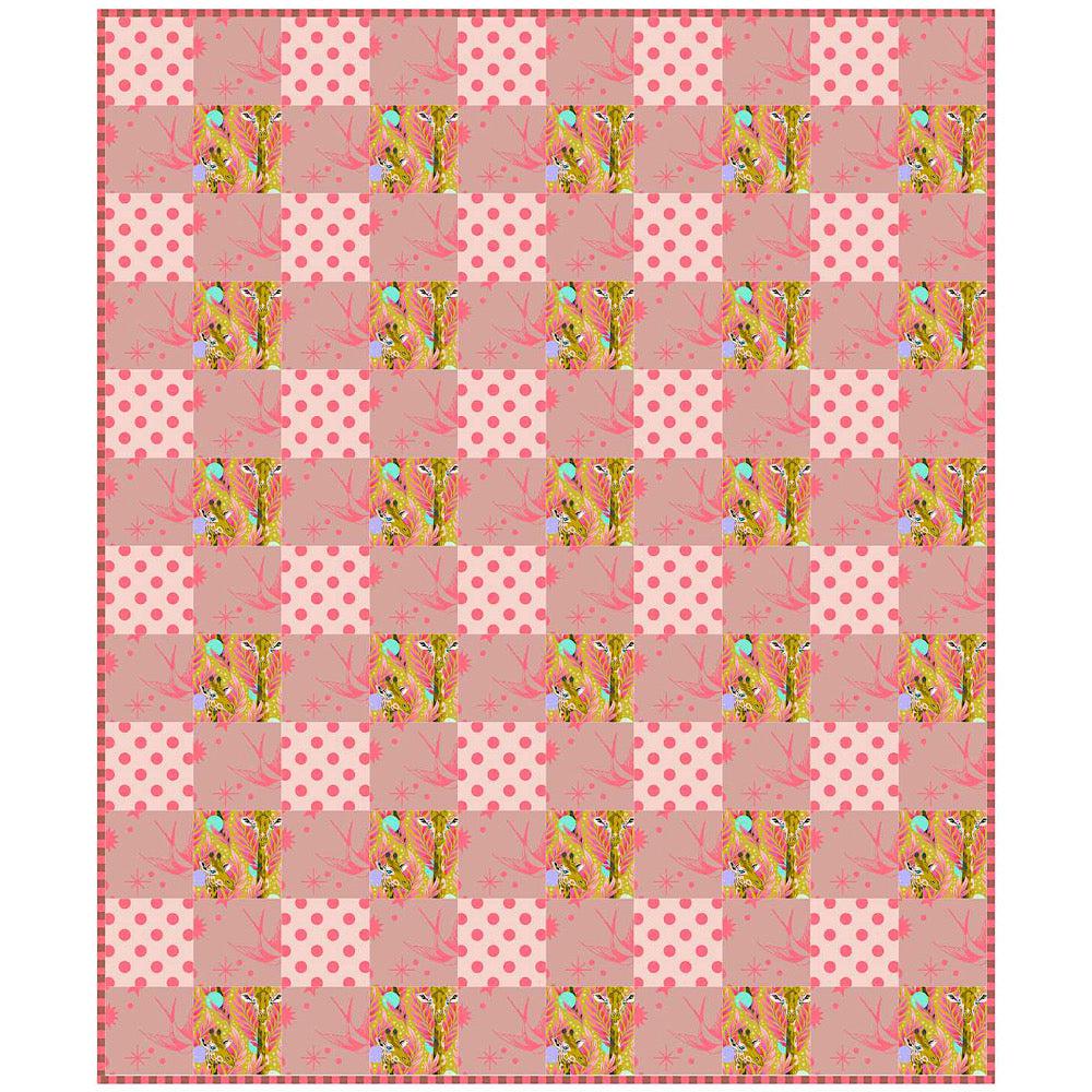 Tula Pink- Everglow- Snuggle Time Pink- Quilt Kit- APRIL 2023