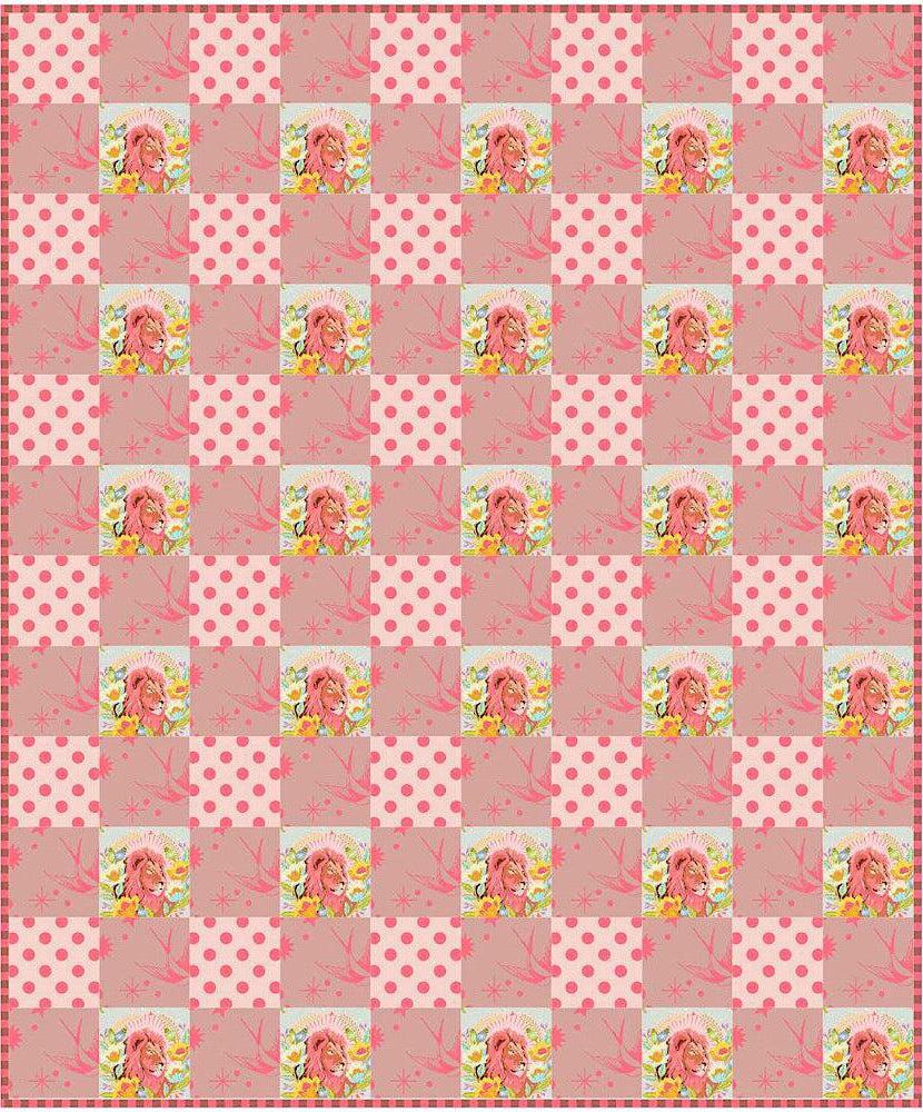 Check Me Out !- Buffalo Check Everglow Nova Lion Quilt Kit-Free Spirit Fabrics-My Favorite Quilt Store