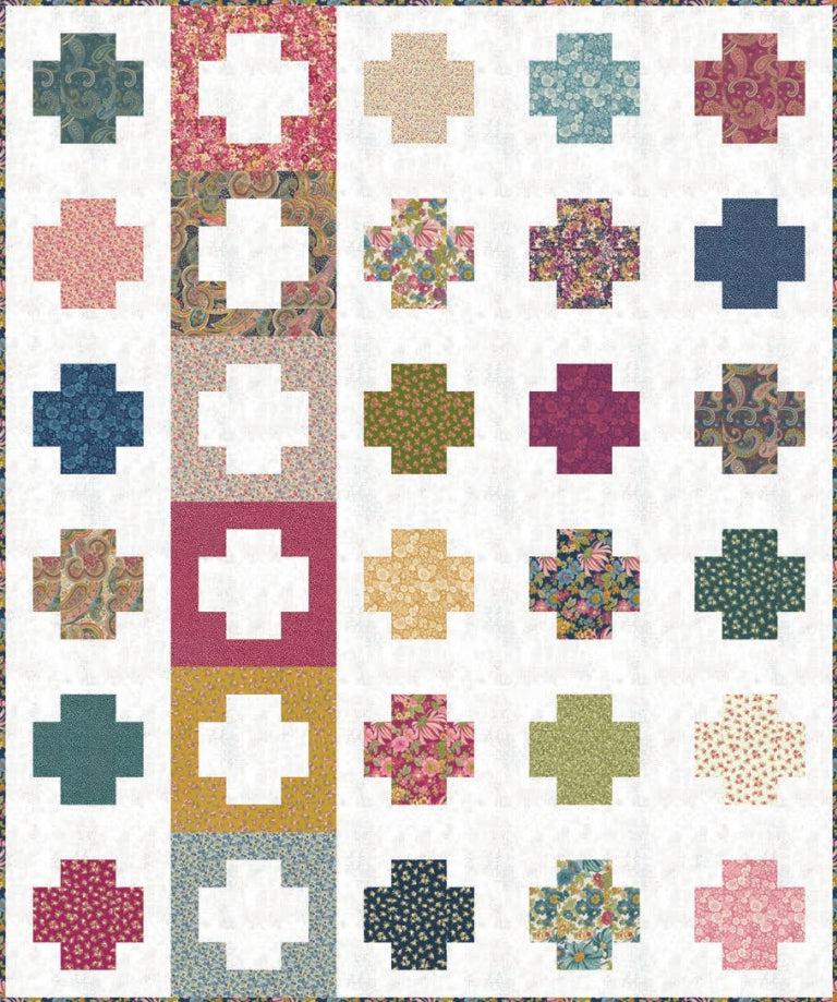 Chelsea Garden Crosses Pattern - Free Pattern Download-Moda Fabrics-My Favorite Quilt Store