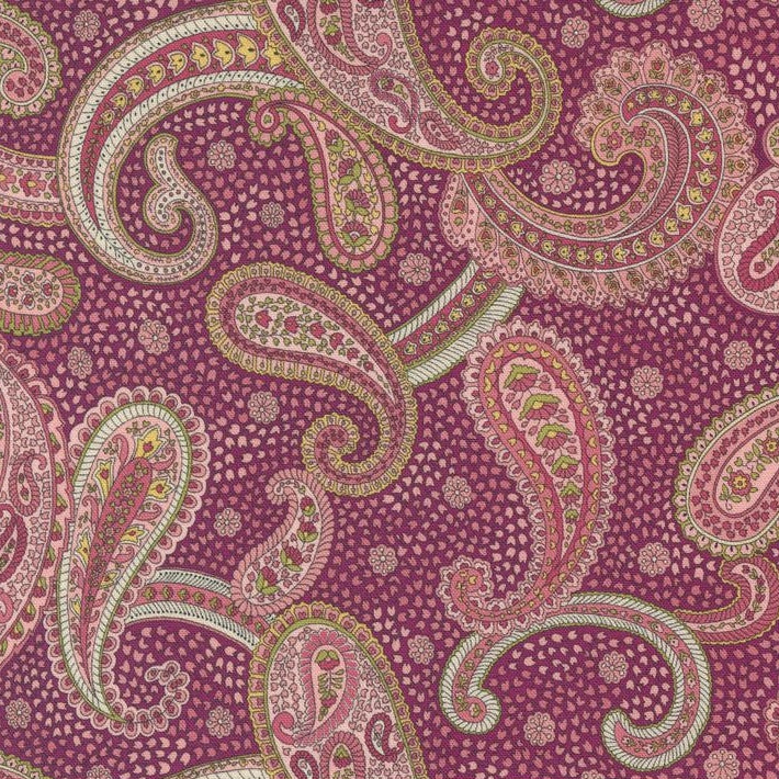 Chelsea Garden Mulberry Bohemian Paisley Fabric