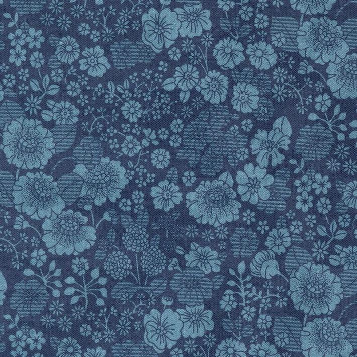 Chelsea Garden Navy Picadilly Floral Fabric-Moda Fabrics-My Favorite Quilt Store