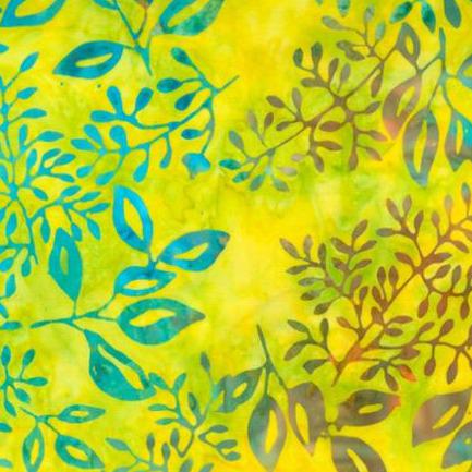 Chroma Batiks Citrus Leaves Batik Fabric-Moda Fabrics-My Favorite Quilt Store