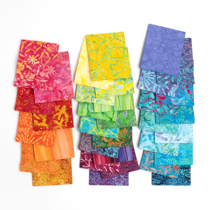 Chroma Batiks Fat Quarter Bundle 34pc.-Moda Fabrics-My Favorite Quilt Store