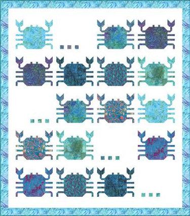 Chroma Batiks Feeling Crabby Quilt Kit-Moda Fabrics-My Favorite Quilt Store